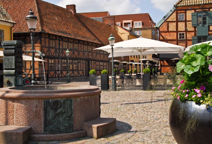 Lilla,Torg,In,Malmo,In,The,Summer.,Sweden.